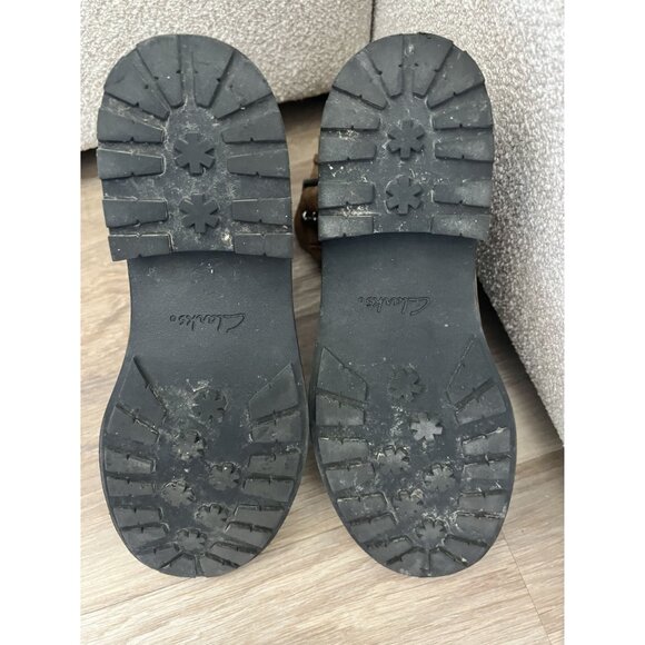 Women's Clarks Orinoco 2 Buckle Side Zipper Ankle Boot‎ Brown Leather SZ: 10 - Picture 6 of 7